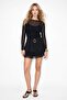 Black Crew Neck Tulle Crop Body Tdrss26Bd00001 - 2