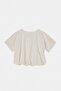 Ecru Polka Dot Regular Fit Gathered Balloon Crop Cotton Stretch Knitted T-Shirt Twoss26Ts00306 - 6