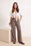 Haki Modal Beli Lastikli Wideleg Geniş Paça Pantolon TWOSS26PL00105 - 6