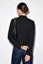 Black Judge Collar Buttoned Short Sports Jacket Tdrss26Ce00018 - 4