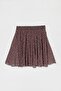 Brown Polka Dot Chiffon Shirt Short Lined Skirt Double Set Tdrss26Au00049 - 9