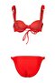 Red Balconette Covered Gathered Detailed Regular Waist Regular Bikini Set Tbess26Bt00168 - 6