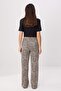 Çok Renkli Animal Wide Leg/Geniş Paça Beli Lastikli Normal Bel Yumuşak Örme Pantolon TWOSS26PL00216 - 4