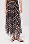 Blue Polka Dot Lined Maxi Knitted A-Line Asymmetrical Skirt Twoss26Et00274 - 3