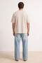 Bej Oversize/Geniş Kalıp Mantar Nakışlı %100 Pamuk T-Shirt TMNSS26TS00047 - 4