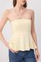 Sarı Fitted/Vücuda Oturan Straplez Kolsuz Soft Touch Örme Bluz TWOSS26BZ00887 - 3