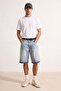 Red - White Oversize/Relaxed Fit 100% Cotton T-Shirt Tmnss24Ts00038 - 2
