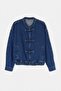 Mavi Düğme ve Lastik Bel Detaylı Denim Ceket TWOAW27CE00005 - 10
