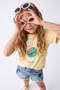 Yellow Girls' Printed Knitted T-Shirt Tkdss26Ts00089