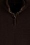 Kahverengi Regular/Normal Kesim Dik Yaka Fırçalı Selanik Yumuşak Tuşeli Sweatshirt TMNAW27SW00017 - 7