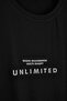 Black Regular Slogan Printed 100% Cotton Knitted Pajama Set Tmnaw27Pt00001 - 5