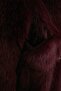 Bordo Kemerli Suni Kürk Oversize Midi Kaban TWOAW27KB00012 - 12