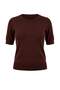 Kahverengi More Sustainable Bisiklet Yaka Regular Bluz TWOSS26BZ00506 - 5