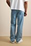 Men's Baggy Vintage Effect Jean Trousers Blue - 7