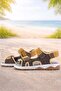 Genuine Leather Brown Tan Color Velcro Children's Sandals