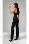 Christiana 90's Lycra Black Super High Waist Loose Jeans Palazzo Trousers. (Super High) Wide Leg - 5