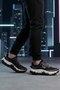 Black and White High-Sole Breathable Memory Foam Unisex Walking Shoes B25Xi101 g - 6