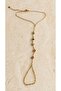 Women's Gold Stainless Steel Chain - Colorful Zircon Stone Hand Chain - 2