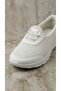 Women's White Mesh Comfortable Mother Shoes with Lace Detail 2.5cm Byndoz02 - 8