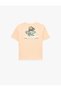 Cotton Short Sleeve Crew Neck Printed Oversized T-Shirt - 5