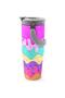 Ice Cream Patterned Thermos with Straw and Direct Drinking Steel Thermos 900 ml 38741 - 5