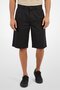 Men Solid Belt Loops Four Pocket Shorts, Black