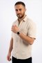 Men's Short Sleeve Shirt Classic Lapel Pocket Breathable Muslin Fabric Casual Summer Comfortable Shirt - 2
