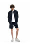 Bermuda Pique Fabric Pleated Waist Lace up Shorts
