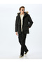Anorak Coat Faux Fur Detailed Hooded Slim Fit Zippered - 2