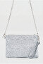 Star Stitched Clutch Star Women's Bag with Silvery Silver Chain En27 Size19