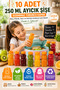 10 Teddy Bear Bottles – Fun Children's Juice Bottle with Orange Lid, 250 ml for School and Picnics - 3