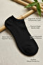 Seamless Women's Black Bamboo Sneaker Socks - Odor-Free Invisible Bootie Socks - 2