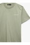 Cotton Short Sleeve Crew Neck Back Printed T-Shirt - 5