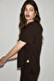 Punkly Women's Soft Fabric 100% Organic Cotton Brown Top and Bottom Set - 4