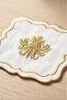 Liva Gold 6-Piece Cocktail Coffee Presentation Napkin Maras Work Glaze Embroidery Embroidered Presentation Napkin - 7