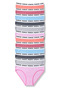 Women's 12-Pack Patterned Mixed Cotton Lycra Bikini Panties