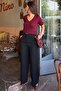 Black Premium High Waist Pleated Trousers Mg2717 - 5