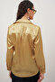 3964 Light Draped Satin Shirt - Golden Yellow - 3