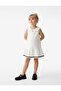 Ruffled Bow Detailed Sleeveless Baby Collar Dress - 2