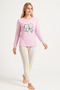 Women's Soft Texture Thermal Pajamas Set 42050 - 5