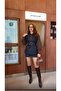 Women's Vintage Design Denim Belted Vest - 2