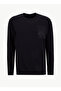 Black Men's Crew Neck Standard Fit Sweatshirt Ace052261048_Syh - 7