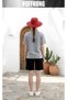 Unisex Casual Short Sleeve Set with Love Bear Head Print Outdoor Spring/Summer Fullshorts - 6