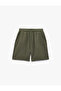 Cotton Pocketed Muslin Bermuda Shorts with Tie Waist - 4