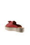 Red Leather Women's Wedge Heel Piece Set Espadrilles Slipper 01Wq3511 - 4