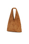 Tan Suede Women's Shoulder Bag 01Wbs7365 - 4