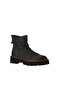Grey dark nubuck women's flat boot 01wv9900 - 3
