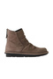 Beige nubuck women's flat boot 01wv7503 - 2