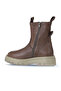 Gray Leather Women's Flat Boots 01Wv1501 - 4