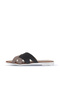 Gray Black Alf Suede Women's Flat Slippers 01Wa3014 - 3